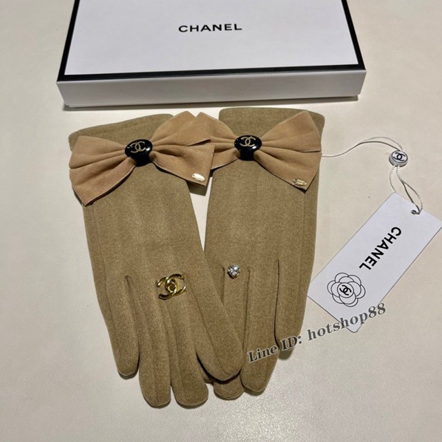 CHANEL專門店2022新款羊毛十懶兔毛內裏加絨女士手套 香奈兒懶兔毛羊毛手套 mmyj1669